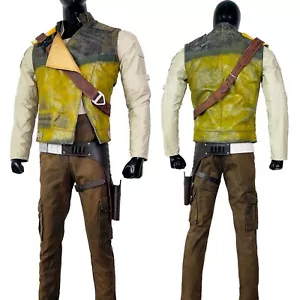 Inspired By Star War Cal kestis Jedi Survivor Costume with all Leather accessori - Picture 1 of 7