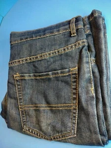 Children's Place Boys Adjustable Waist Straight Leg Cut Dark Blue Wash Jeans 14H - Picture 1 of 1