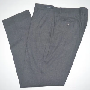 JOS A BANK Slim Fit Travel Tech Stretch Wool Gray Flat Front Dress Pants 37 x 32 - Picture 1 of 4