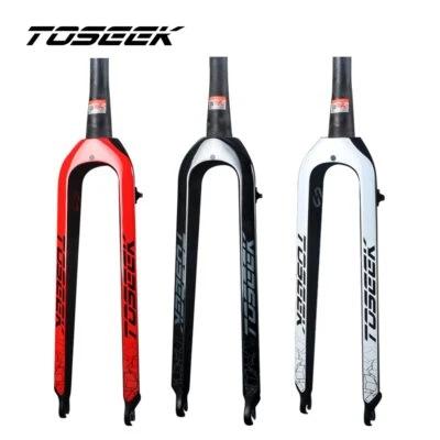 TOSEEK 26-29er Mtb Bicycle Cabon Fiber Fork Mountain Bike Tapered Rigid Forks - Image 1 of 4
