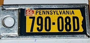 Llavero de colección 1966 PA 790-08D DAV placa de matrícula discapacitados veteranos estadounidenses - Imagen 1 de 2