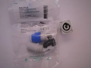 CONNETTORE POWER OUT VOLANTE NAC3FCB +PANNELLO NAC3MPB NEUTRIK ALIMENTA - Imagen 1 de 1