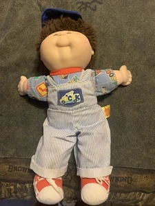 Cabbage Patch Kids Boy Doll 1990 1st Edition Xavier Roberts Brown Hair 15” - Picture 1 of 22