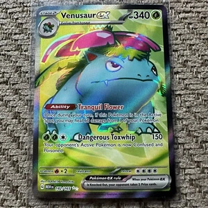Venusaur ex Full Art NM 182/165 Scarlet & Violet 151 Pokemon Karte Mint - Bild 1 von 5