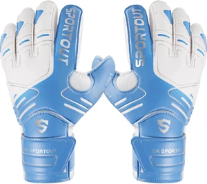 Youth&Adult Goalie Goalkeeper Gloves,Strong Grip for the Toughest Saves, with Fi - Picture 1 of 7