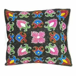 Pillow Cover Handmade Embroidery Artwork Decorative Cushion Case Home Décor 16" - Picture 1 of 6