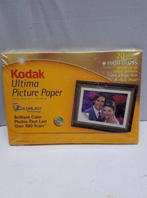 Kodak Ultima Photo Picture Paper 4x6 High Gloss 20 ct. New In Plastic / me70wud6 - Image 1 of 2