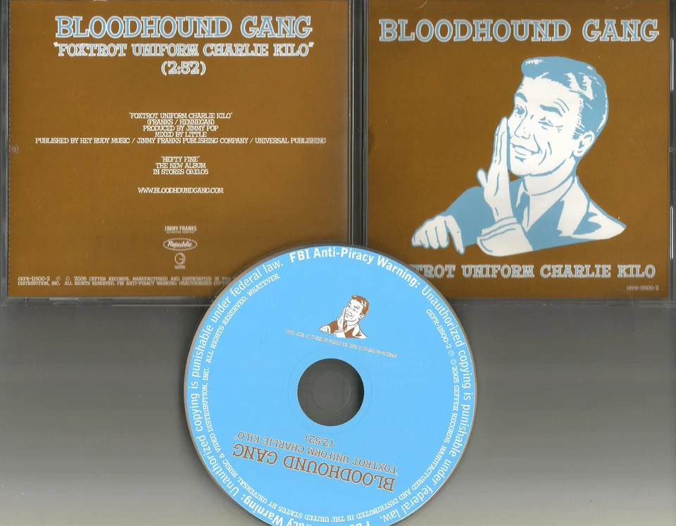 BLOODHOUND BAND фокстрот униформа Чарли Кило 2005 промо DJ CD сингл GEFR 11500 - Изображение 1 из 1