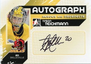 10/11 ITG HEROES & PROSPECTS AUTOGRAPH AUTO TYSON TEICHMANN BULLS *35187