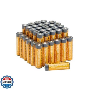 Amazon Basics 36-Pack AA Alkaline High-Performance Batteries, 1.5 Volt, 10-Ye - Picture 1 of 5