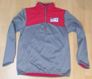 Devil’s Lake State Park WI Jacket Men’s Large Pullover Red Gray Quarter Zip - Picture 1 of 12