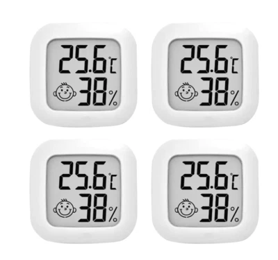 2,4 or 6 X  Digital LCD Thermometer Hygro Humidity Meter Room Indoor Temperature - Image 1 of 4