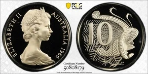 Australia 1966 10c Proof Coin PCGS PR69DCAM #8179 - Picture 1 of 2