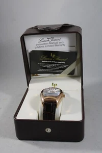 Rare LUCIEN PICCARD MAGNIFITO Moon Phase 26560RO Genuine Leather Watch - Picture 1 of 19