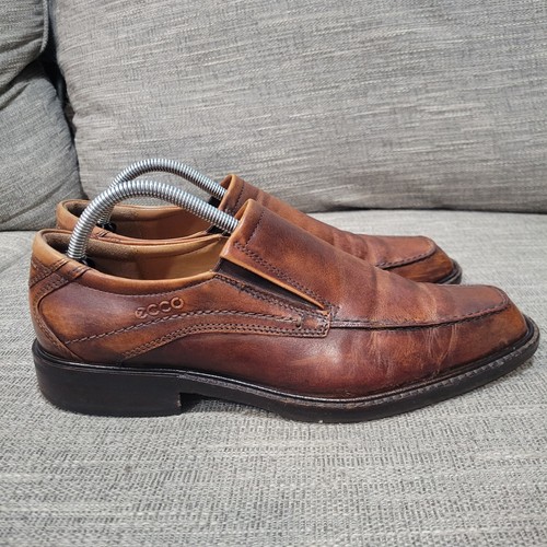 Mocassini scarpe eleganti uomo Ecco misura 8 5 pelle marrone slip on pelle