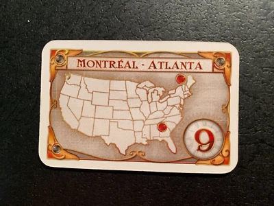 Ticket To Ride DESTINATION TICKET Montreal - Atlanta 2009 DAYS OF WONDER - Image 1 of 3