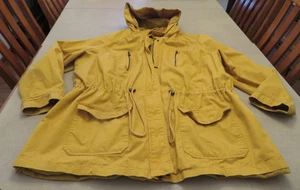 New Look Womens Lightweight Jacket Car Coat with Hood Size 3x Mustard Color - Picture 1 of 8