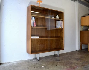 Midcentury 60er Bücherschrank Vintage Vitrine Sideboard Schrank Retro Regal - Bild 1 von 6