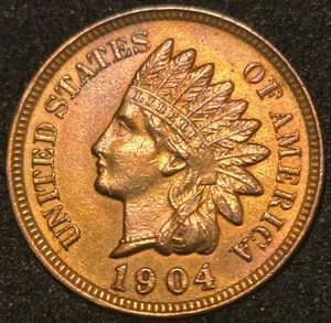 Penny Indian Head 1904 sin circular RD - Imagen 1 de 4