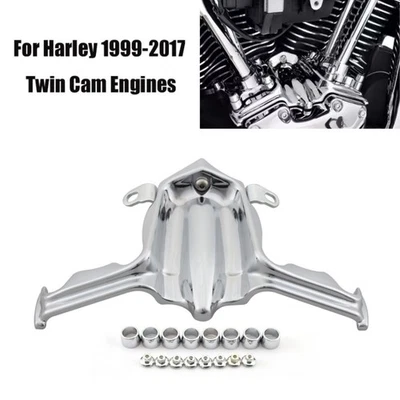 Cubierta de acento de bloque Tappet/Lefter cromada para Harley Breakout Twin Cam 1999-2017 Foto 1 de 4