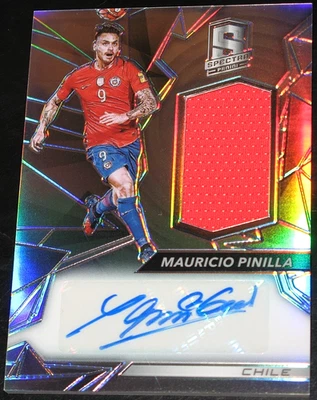 Camiseta 2016-17 Spectra Mauricio Pinilla autógrafos autografada # 130/199 2017 patch - Imagem 1 de 2