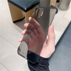 For iPhone 15 14 Max Pro Ultra Boundless Thin Hard PC Cover Frameless Clear Case - Picture 1 of 13