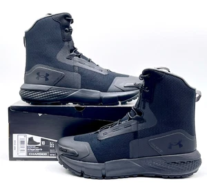 Under Armour Charged Valsetz Side Zip Tactical Boots for Men - Black Size 10 - Picture 1 of 10