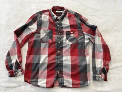 Polo Ralph Lauren DENIM & SUPPLY Camisa de Franela a Cuadros Roja para Hombres XL Foto 1 de 4
