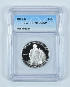 1982-S George Washington Commemorative Half Dollar PR70 DCAM ICG *9047 - Picture 1 of 5