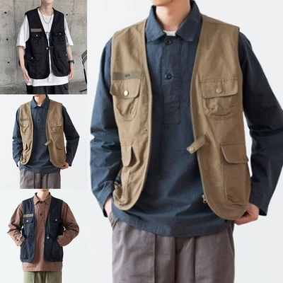 Mens Lightweight Outdoor Vest with Multi Pockets Perfect for Vacations - Image 1 of 4