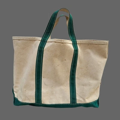 LL Bean Boat and Tote Verde Años 80 Foto 1 de 4
