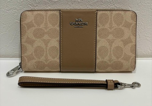 COACH Sand Taupe Signature Rivestito