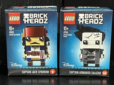 LEGO 41593 y 41594 Brickheadz: Capitán Jack Sparrow y Armando Salazar DISNEY NUEVO Foto 1 de 4