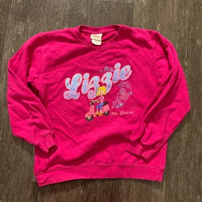 Y2K Disney Lizzie McGuire Pink Scooter Sweatshirt Kids Size L 10 12 Girls - Image 1 of 4