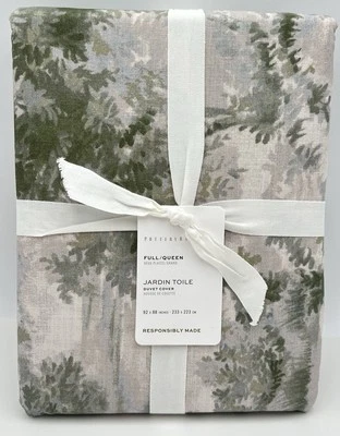 Pottery Barn~ Jardin Toile Duvet~Full Queen~Green~NEW - Image 1 of 2