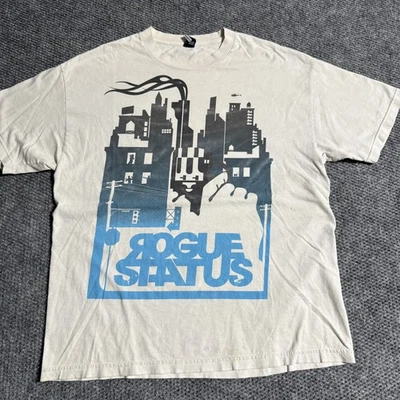 Camiseta blanca para hombre Rogue Status Mean Streets talla XL City Graphic años 2000 Foto 1 de 4