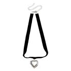 Locket Heart Pendant Necklace Black Velvets Choker Necklace Jewelry Locket