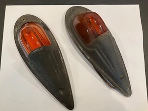 2 Vintage Truck cab clearance marker lights with Amber Glass LS303 - Picture 1 of 13