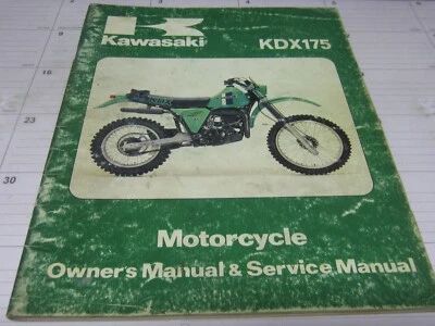 Kawasaki '81 KDX175-A2 modelos manual del propietario y manual de servicio Foto 1 de 3