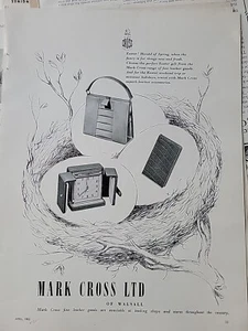 1952 Mark Cross Ltd of Walsall Leather purse clock goods accessories vintage ad - Picture 1 of 1
