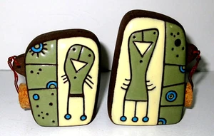 Salt & Pepper Shakers Abstract Characters / Buenos Aires 2008 / Good Condition - Picture 1 of 7