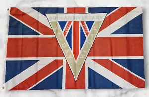 VE/VJ DAY 80TH ANNIVERSAY COMMEMORATIVE FLAG 2025 UK NAVY ARMY RAF WW2 - Picture 1 of 1