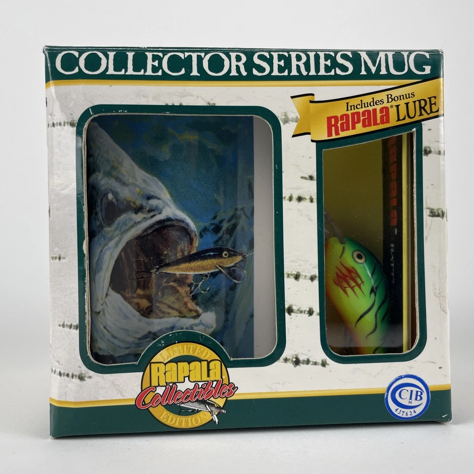 Caneca de café Rapala Collector Series e isca de pesca rap gorda Rattlin’ presente - Imagem 1 de 4