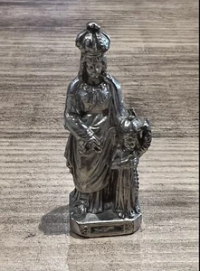 Petite Statue ancienne « Vierge A L’enfant » - Régule Argente - Picture 1 of 3