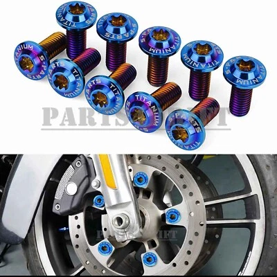 10PCS BLUE Front Brake Disc Rotors Mounting Bolts For BMW R1200GS 04-13 R1150GS - Imagem 1 de 4