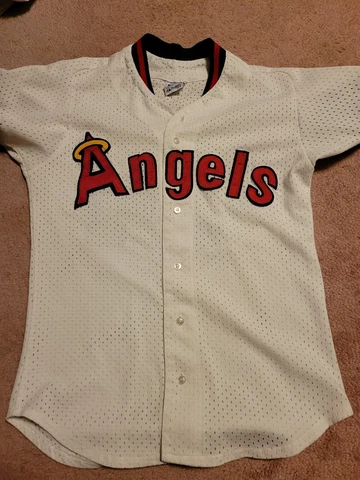 Vintage MLB Majestic California Angels Reggie Jackson Baseball Jersey, Size L Cover