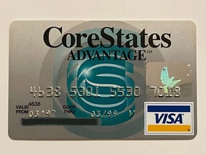 CoreStates Advantage Visa Credit Card Philadelphia Expired in 1999 - Bild 1 von 2