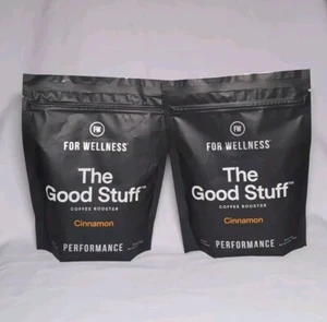 2 PACK FOR WELLNESS The Good Stuff Performance Cinnamon Coffee Booster 6.56oz EA - Picture 1 of 3