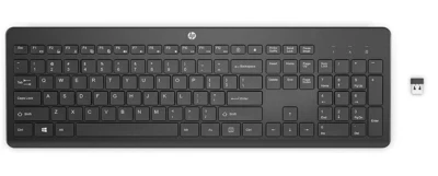 TASTIERA HP 230 WIRELESS 2,4 GHz KEYBOARD CON DIGITAZIONE SILENZIONA COLORE NERO - Immagine 1 di 4
