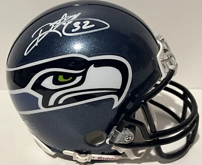 Minicasco firmado por Ricky Watters autografiado de los Seattle Seahawks BAS Beckett certificado de autenticidad Foto 1 de 3